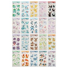 포켓몬 컬렉션 포켓 스티커 20P 세트 (디자인 중복 없음), 1세트