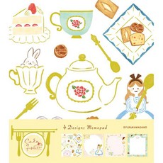 莫莫日貨 日本製 古川紙工 2024 7月新品 女孩小商店系列 便條紙 (全4款) 可愛日系風，書寫流暢，多款圖案選擇, 1個, 01.蛋糕屋 LM275