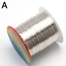 0 2 1mm 변색 방지 Colorfast 구리 구슬 와이어 DIY 공예 팔찌 목걸이 귀걸이 쥬얼리 액세서리 만들기, 0.2mm-500m, A, 1개