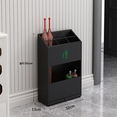 대형 카페 학교용 블랙 업소용 우산보관함 우산통 현관, 블랙 중형 오픈형 12개, 1개