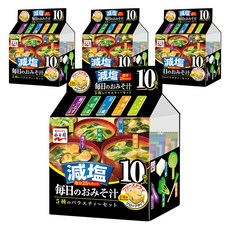 Nagatanien 永谷園 每日低鹽味噌湯 5種口味 各2入組, 4個, 51g