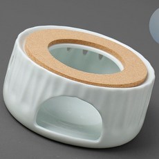 wri 도자기 티 라이트 용기 차 워머 화이트 미니 무드등 오일 워머 차 램프