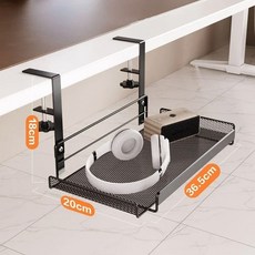 책상 케이블 관리 와이어 트레이 데스크 펀칭이 가능한 정리함 없는 탄소강, 1개, Bla large