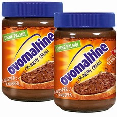 OVOMALTINE 오보말틴 스위스 초코잼 크런치 크림 380g 2통, 2개