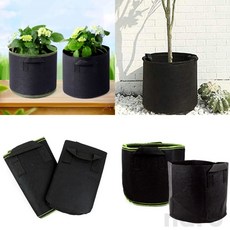 올스비 텃밭 베란다 부직포 화분 30x25 야외화분, 블랙
