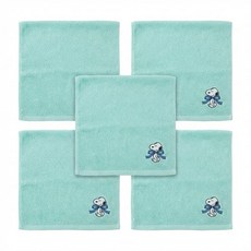 송월타월 리본스누피 핸드타올, ALL COLOR LIGHT 민트, 5개