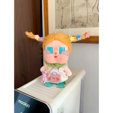 팝마트 크라이베이비 휴가 일기 시리즈 인형옷 세트 상의 헤어핀 스커트 바지 펜던트 세트, 별 6개 핀+목도리+팬츠+토끼펜던트 세트