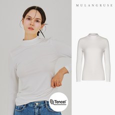 여성 모달 기능성 언더레이어 모크넥 상의 여자이너웨어