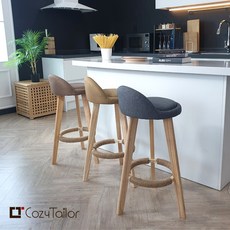 코지테일러 아일랜드 식탁의자 홈바의자 주방 거실 바텐 높은 스툴 스탠딩 바 체어 B14, 진베이지2p