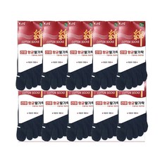 남성용_KJC 항균발가락양말 장목 블랙 10켤레