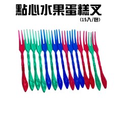 GS MALL 台灣製造 點心水果蛋糕叉 隨機色, 一包, 1個