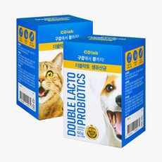 씨디랩 더블락토 강아지 유산균 30포 구강유산균 고양이 구내염 영양제, 장건강/유산균, 1개