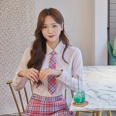 교복몰 (대여) 여자 핑크 셔츠 교복대여 의상대여