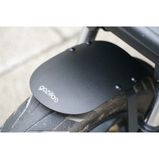 Gogoro VIVA 專用 Gozilla 鋁合金造型前土除 - 金屬質感, 1個, 消光黑(附板手工具-60秒自我快速安裝)
