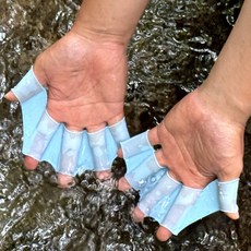 수영 물놀이 손가락 오리발 물갈퀴 장갑 L 핸드패들