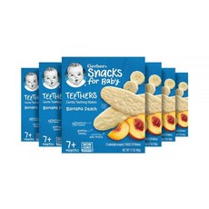 쿠키 비스켓 용 Gerber 간식 부드러운 치아발달용 과자 딸기 사과 시금치 맛 1.7온스 12개입 박스 6팩, 48g