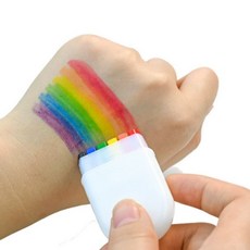무지개 색상 수성페인팅 얼굴 전용 크레용 페이스 꾸미기 응원 jhh+19272NA