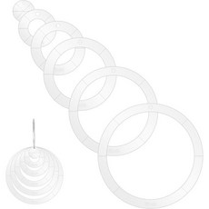 퀼팅 템플릿 6pcs 아크릴 원 2.5/5/7.5/10/12.5/15cm 1/2/3/4/5/6인치 직경 스텐실 바인더 링 재봉 도구 액세서리 포함 패치워크 DIY 공예 원단 절, 퀼팅 템플릿 6pcs 아크릴 원 2.5/5/7.5/10