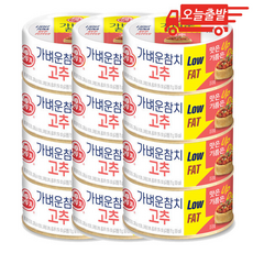 오늘출발 오뚜기 가벼운참치 고추, 100g, 12개