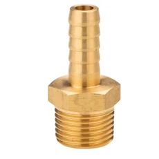 1/8" NPT 암 x 3/16" 인치 호스 바브 호스테일 황동 파이프 피팅 커넥터 커플러 연료, 16 1l4 NPT To 5l16 Inch, 02 5 pcs, 01 Male