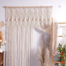 북유럽 스타일 수공예 도어 커튼 면로프 벽 장식 소파 배경 벽 태피스트리 장식 현관 홀 침실 거실