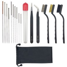 17 개 3D 프린터 노즐 청소 키트 스테인레스 스틸 압출기 노즐 청소 바늘 핀셋 정전기 방지 브러시 3D 프린터 용