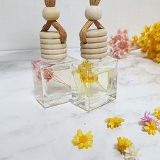 조플라워 프리저브드플라워 차량용 디퓨저 공병 2개, 9ml, 핑크 옐로우