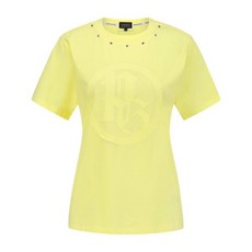 [파리게이츠(프)] 파리게이츠골프반팔티 NQC 521D1TR308_YL 여성 스터드 빅 로고 반팔 티셔츠