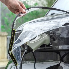 꼭필스 충전포트 커버 전기차충전커버, 방수커버-삼각투명