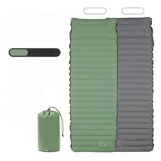 고유즈 포레바자충매트 매트리스 자충매트 자충, 싱글 두꺼운 [스프링그린+그레이] 연결 가능