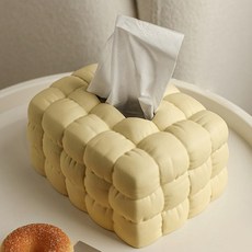 미라이 재미있는 베이커리 모아이 티슈 케이스 도자기 티슈커버, 커스터드 크림