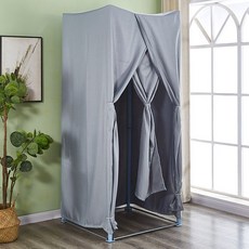 한행 접이식탈의실 소형 간이 이동식 검은색 커튼 의류매장 학원