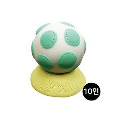 [엠유종합상사] 클레이만들기 비누찰흙 비누반죽 클레이 향기 버블솝플레이 만들기 축구공 초록 10인