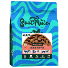Soulmate 索美達 無穀飼料 低溫烘焙糧 狗鮮食肉片, 1個, 凍乾生食餐