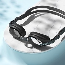 고선명 안개방지 방수 실리콘 피부감 없는 핏 전문 훈련용 수영 고글, 1개, 블랙