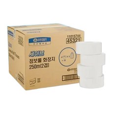 점보롤 화장지 세이브 250M 2겹 4롤 X 4팩 총16롤) 박스 45321, 4개입, 4개