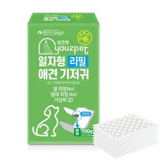 유즈펫 리필 일자형 강아지 기저귀, 중형, 100개입, 1개