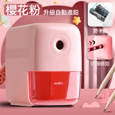 DIU 削笔器削笔机卷笔器自动进笔小学生手动铅笔机儿童卡通, 1個, 71158【自动进铅】粉色:如圖