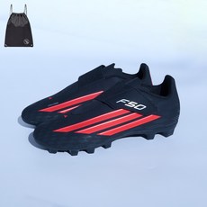 아디다스 주니어 끈없는 풋살화 축구화 여성 천연/인조 잔디용 블랙레드 모든구장용 (PGN짐쌕가방 지급)