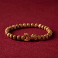 오아브로드 염주 띠 복숭아나무 단주 12지 12간지 불교팔찌 팔찌 나무, K. 황도대 개