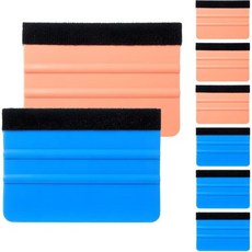 타이섬 6개 세트 내구성 펠트 가장자리 비닐 스퀴지 도구 4인치 시공용 틴트 설치 전문가용 무스크래치 스퀴지파랑 빨강, Blue Red