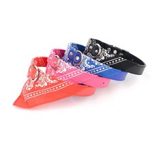 강아지 고양이 스카프 목줄 액세서리, 핑크 1cm