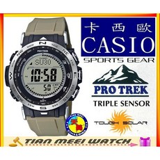 CASIO PRO TREK 太陽能電波登山錶 PRW-30-5 天美鐘錶, 1個