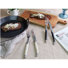 까르투하 오로 양식기 커트러리 1인 세트, 블랙, 디너스푼 + 디너포크 + 디너나이프, 1세트