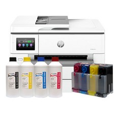 HP 오피스젯 프로 9730 A3복합기 / 1400ml 무한잉크공급기 / A3양면인쇄 / A3복사 / A3스캔 / 유무선 네트워크, 리필잉크 4색 1L (BK+Y+C+M) 4L