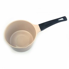 [특허] 신박한 고화력 라면냄비 세라믹(가스용) 1인용 2인용 겸용 라면 전용 냄비 편수 바닥이 특별한 짜파게티 불닭 라면냄비 누릉지 밀크팬 16 18, 1개, 베이지, 17cm
