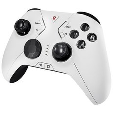 샥스 S6b 게임패드 스팀 플스리모트 피파 디아블로 원신 배그 카트라이더 블루투스 컨트롤러, 1개, 화이트