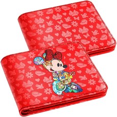 Toyuma 남아 여아 어린이 청소년 만화 디자인 지갑 가죽 지갑 레드 미니 187356