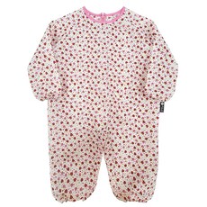 유아동 전신미술가운 지퍼형, 핑크딸기