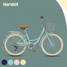 [하라빛] 여성 자전거 출퇴근 클래식 여성용 입문용 경량 바이시클 가성비 바이크 학생, 1개, 150cm, 03그린 22인치